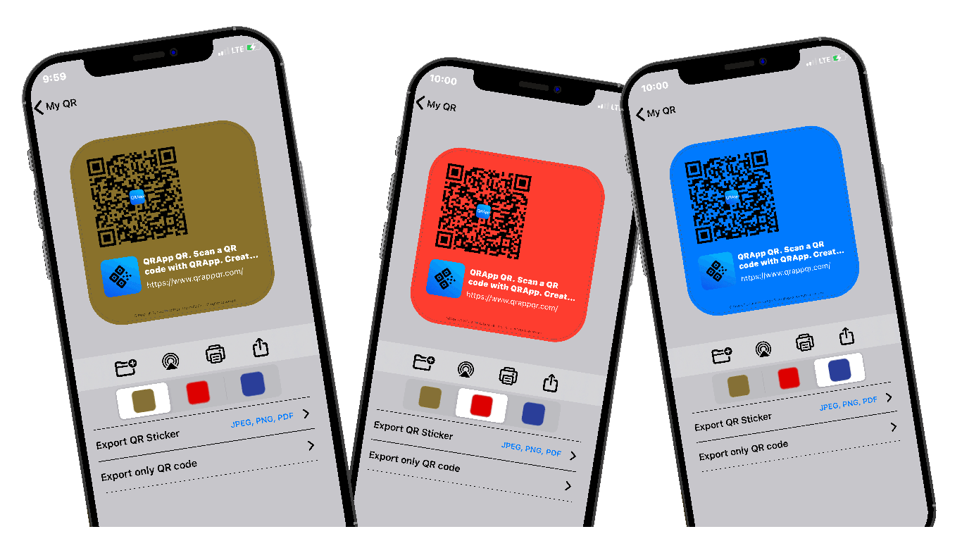 Create a website qr code with QRApp. Free. Customize your QR stickers with different colors and call to action.